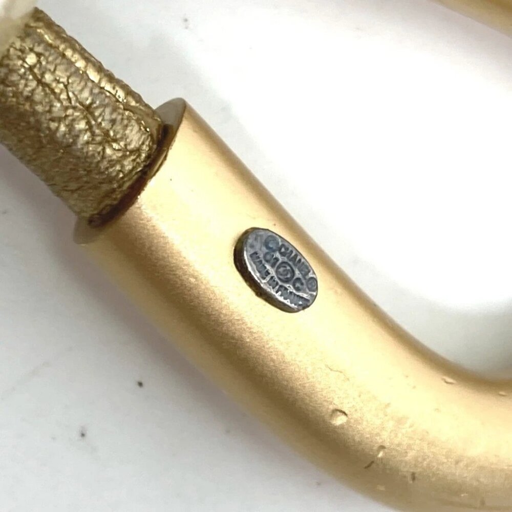 CHANEL 01C Faux pearl belt Leather Gold - Picture 9 of 12